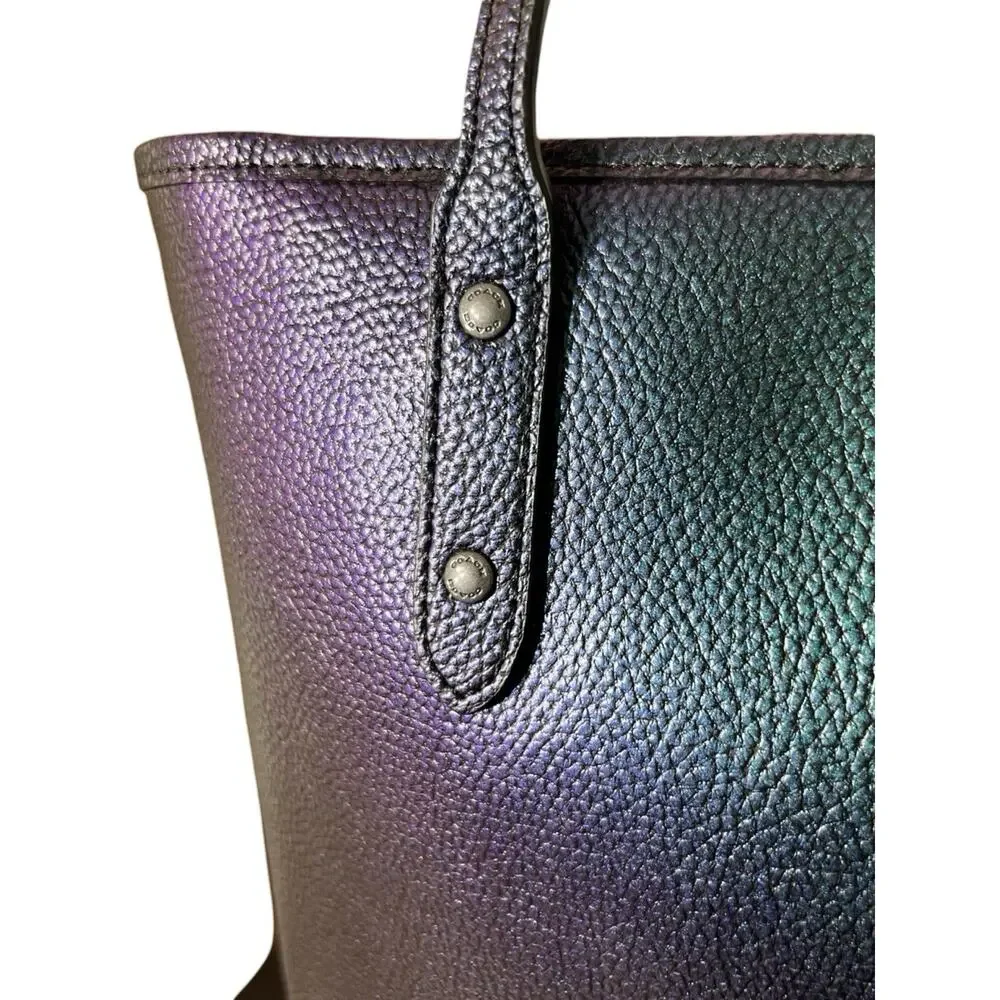 Coach Hologram Leather Open City Tote & Wallet Color Shifting Oil Slick F22550 - Picture 8 of 16